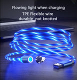 Magnetic Luminous Lighting USB Charging Mobile Phone Cable