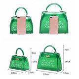 Clear and Candy Colored Transparent PVC Shoulder Bags