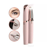 Mini Electric Eyebrow Trimmer, Lipstick Brows Pen Hair Remover, Painless Eyebrow Razor Epilator with LED Light