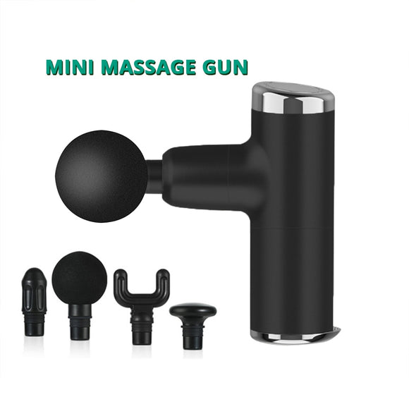 Mini Electric Massage Gun with 4 Interchangeable Heads