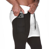 3/4 Athletic Shorts 2-in-1