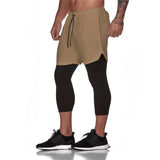 3/4 Athletic Shorts 2-in-1