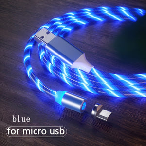 Magnetic Luminous Lighting USB Charging Mobile Phone Cable