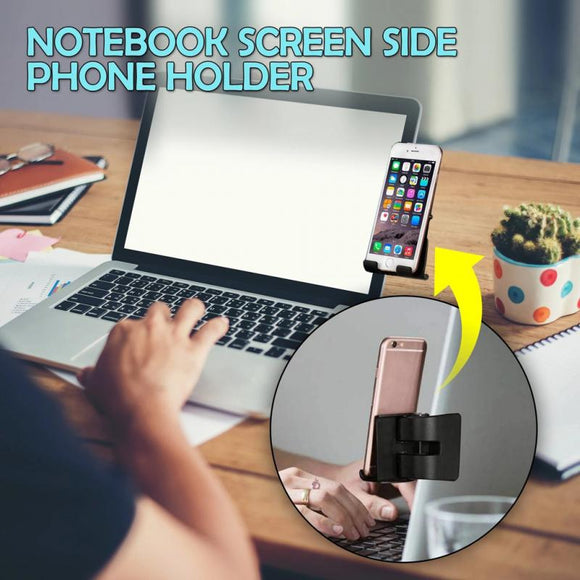 Adjustable Computer Screen Side Phone Holder